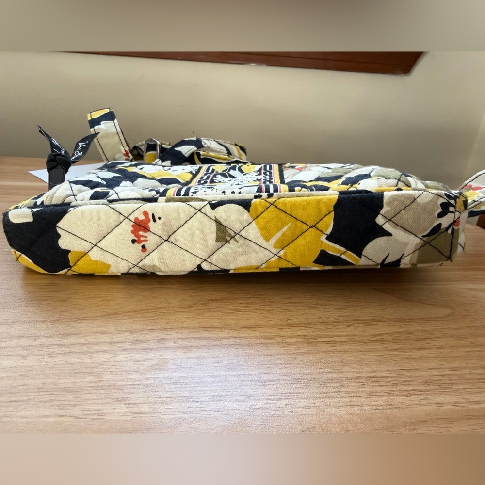 Vera Bradley Floral Crossbody Bag - Yellow & Black, Adjustable Strap - Picture 8 of 16